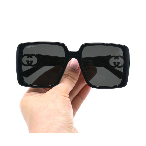 NEW Gucci GG1692SA 001 Black Frame Dark Grey Lenses 100% Authentic Sunglasses